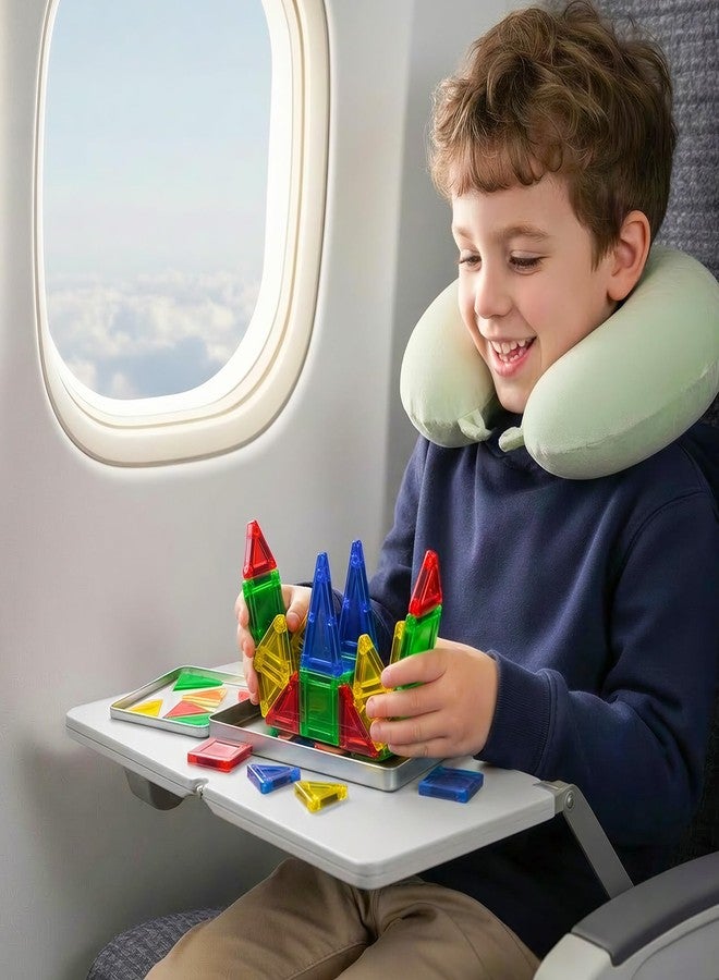NEOROD Mini Magnetic Tiles Travel Set - Portable STEM Building Blocks for Quiet Play on The Go | Compact Magnet Toys & Road Trip Essentials | Educational Gift for Boys & Girls Ages 3+ - Image 5